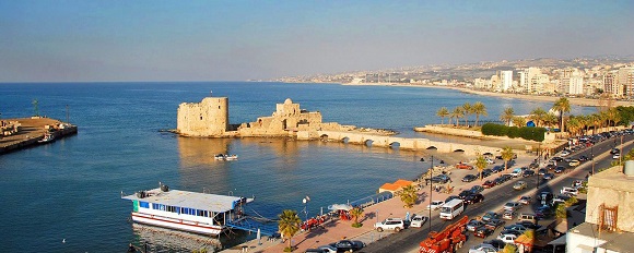 El Castillo de Sidón es un sitio turístico por excelencia en Líbano