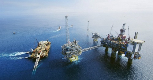 Plataforma petrolífera noruega en el mar del Norte