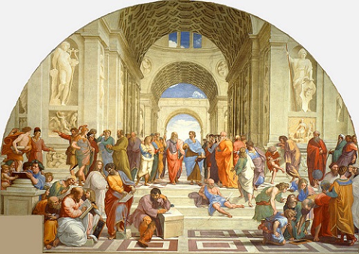 La escuela de Atenas, pintura de Rafael Sanzio