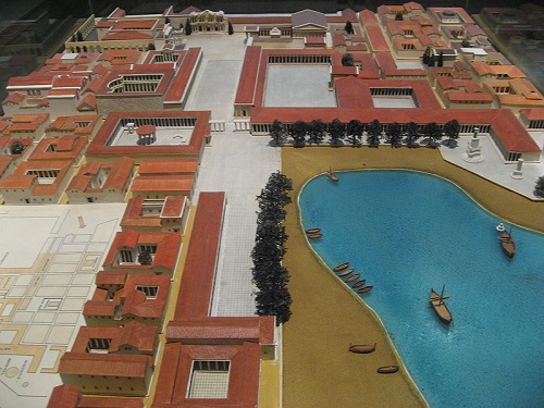 Maqueta del ágora de Mileto y alrededores