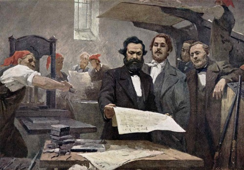 Marx, con la Liga de los comunistas