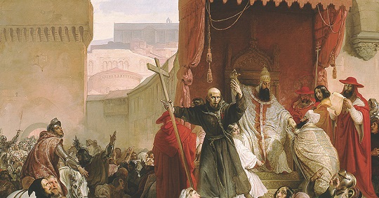 Representación del discurso de Urbano II por Francesco Hayez Representación del discurso de Urbano II por Francesco Hayez