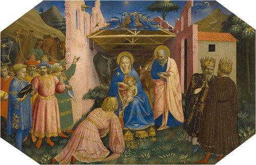 El Nacimiento del Niño Jesús es de Fra Angelico (Giovanni de Fiesole, 1387-1455)