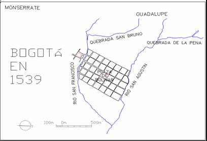 Plano de Bogotá, 1539