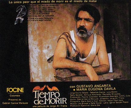 Gustavo Angarita en foto de cartelera de “Tiempo de morir”, 1985. Gustavo Angarita en foto de cartelera de “Tiempo de morir”, 1985.