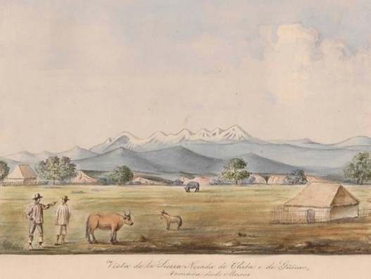 “Vista de la Sierra Nevada de Chita, desde la plaza de Moreno” “Vista de la Sierra Nevada de Chita, desde la plaza de Moreno”