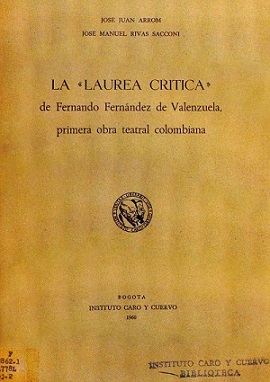 Portada de la «Laurea crítica»