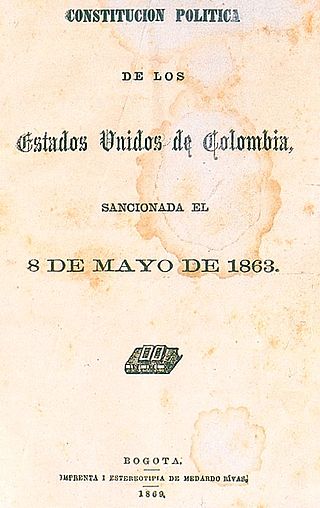 Constitución política de Colombia de 1863 Constitución política de Colombia de 1863