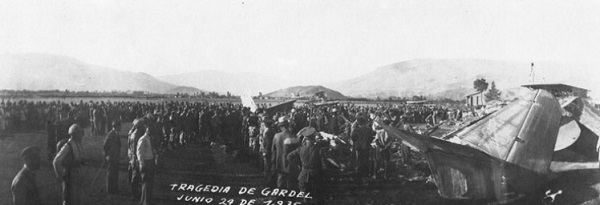 Accidente en el cual perdió la vida Carlos Gardel.