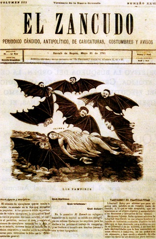 “Los vampiros”. Caricatura antiregeneracionista
