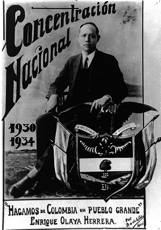 Cartel de la campaña presidencial de Enrique Olaya Herrera en 1929