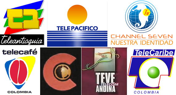 Logos de los canales regionales en 1998