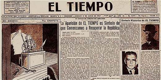 Portada de El Tiempo