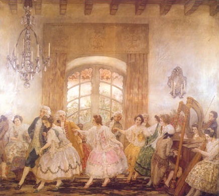 Fiesta privada de la aristocracia colonial