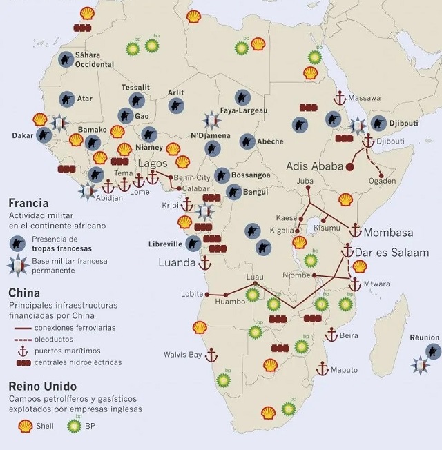 Mapa de África: Imperialismo económico en el siglo XXI