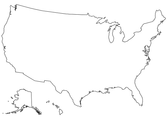 Croquis del mapa de Estados Unidos Croquis del mapa de Estados Unidos