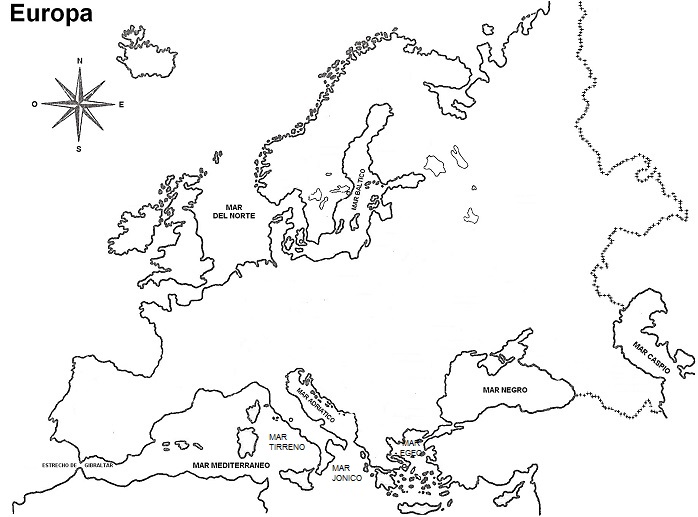 Croquis del mapa de Europa