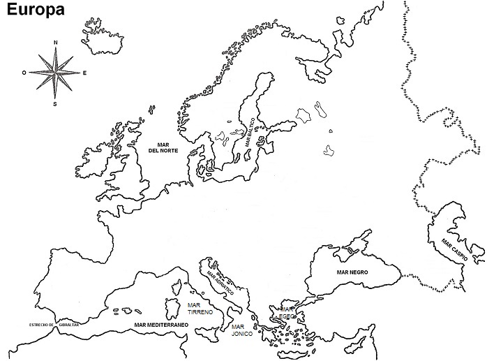 Croquis del mapa de Europa