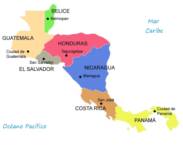 Mapa de Centroamérica: División Política | SocialHizo