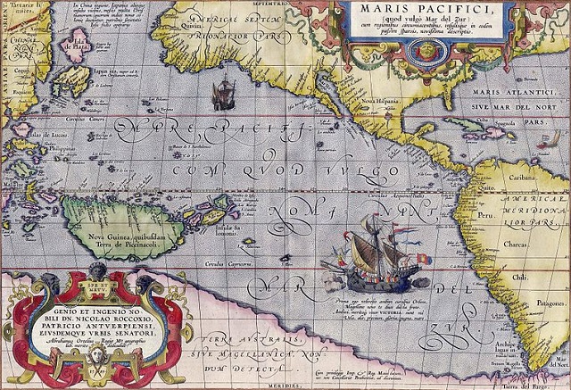 “Maris Pacifici” de Abraham Ortelius, 1589.