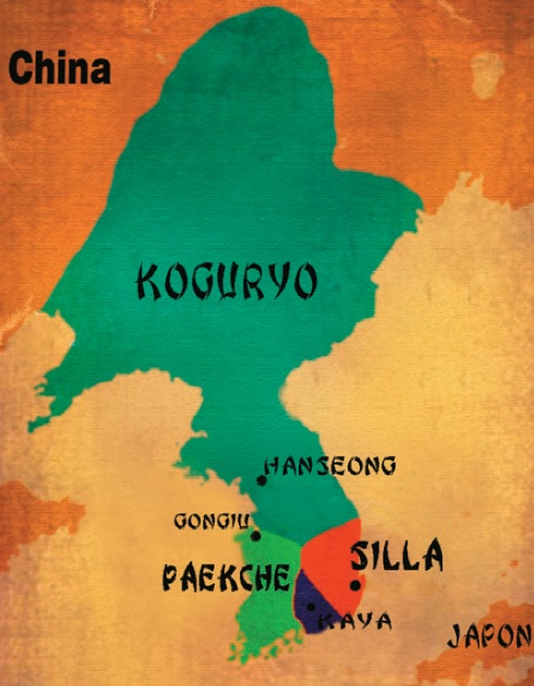 Mapa de los reinos coreanos