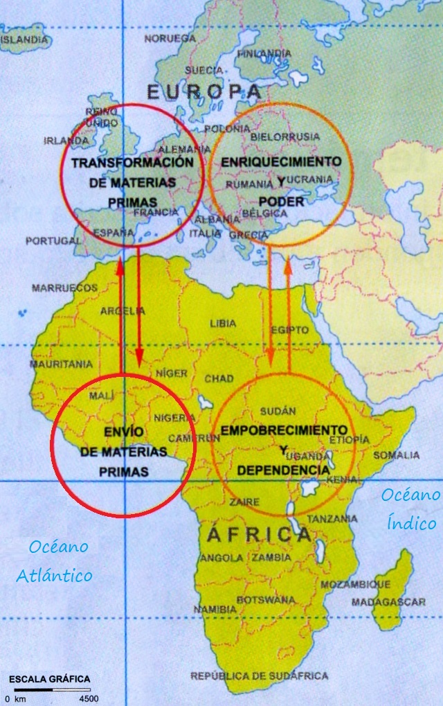 Mapa del colonialismo europeo en África (1914)