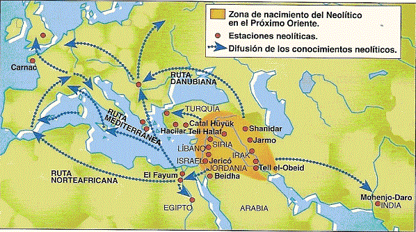 Mapa del neolítico